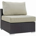 thumbnail image 6 of Modway Convene 7-Piece Aluminum and Rattan Patio Sectional Set - Espresso/Beige, 6 of 9