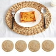 thumbnail image 4 of Magazine Round Placemats Woven Table Mats 2Pcs Heat-Resistant Non-Slip Handmade Mat For Dining Table, 4 of 6
