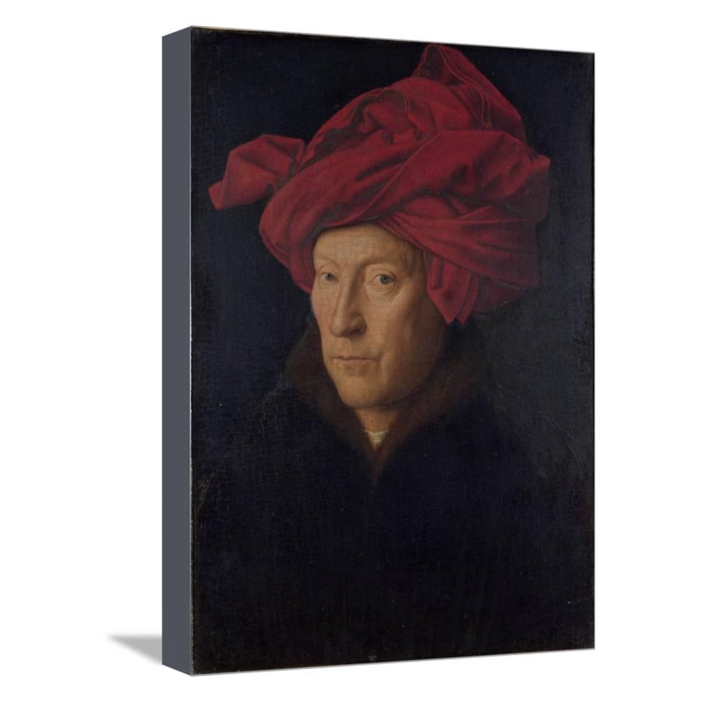 L'homme Au Turban Rouge De Van Eyck Man in a Red Turban (Formerly Self-Portrait) Stretched Canvas Print