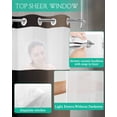 thumbnail image 4 of No Hook Shower Curtain with Snap in Liner, Ombre Abstract Gradient Brown Black Hotel Shower Curtains for Bathroom, Washable Shower Curtain Liner Set with Mesh Top Window, 36"x72", 4 of 6
