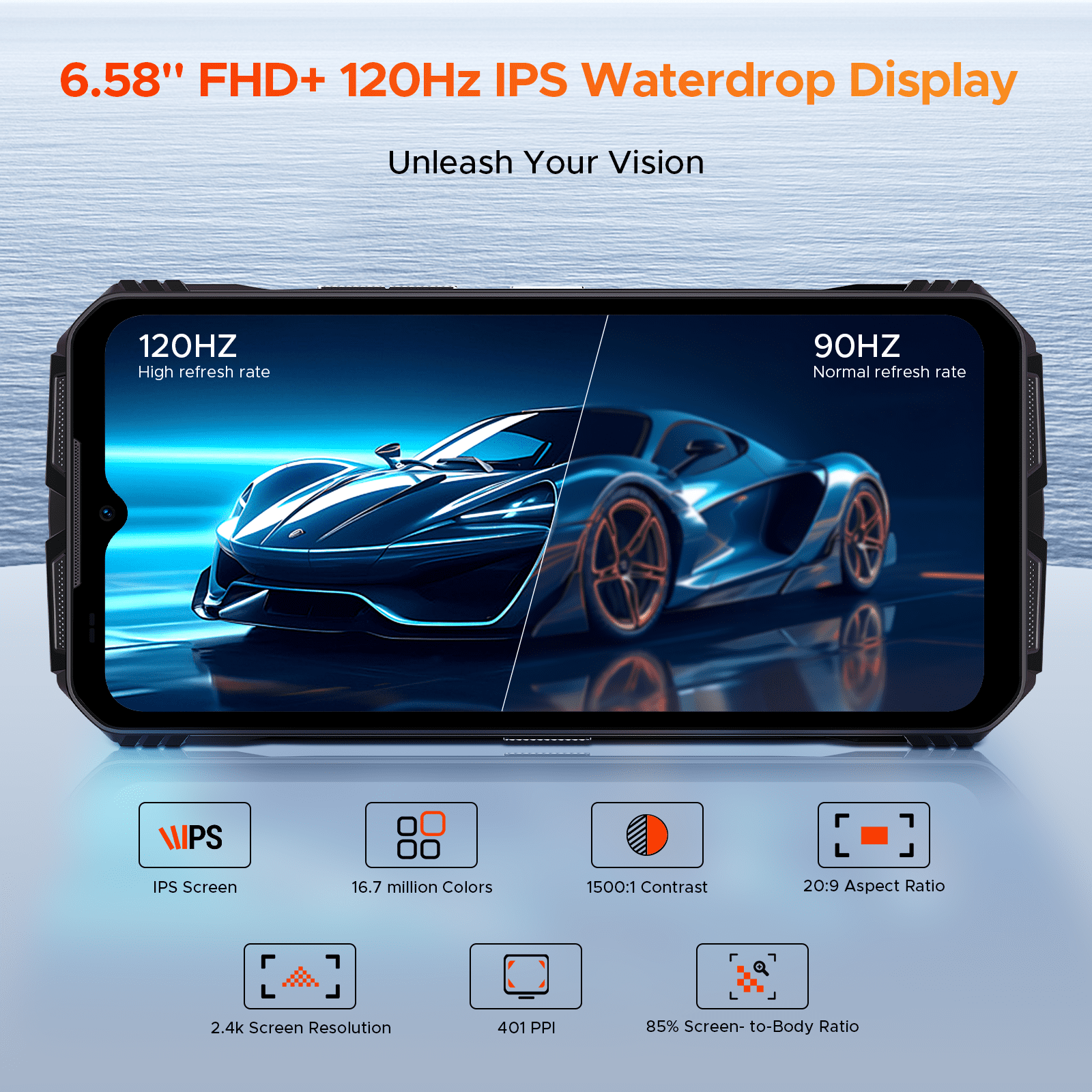 DOOGEE V MAX Pro(2025) 5G Rugged Phone, 22000mAh, 32GB+512GB/TF 2TB, Android 14 Rugged Smartphone, 108MP+20MP Night Vision Phone, 6.58" FHD+ 120Hz, IP68/IP69K Waterproof Phone, NFC/OTG/Face ID