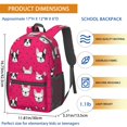 thumbnail image 3 of Boston Terrier and Polka Dot Red 17" School Backpacks for Teens,Waterproof Oxford Fabric,S-Shape Padded Straps for School,Travel,Hiking,Camping, 3 of 6