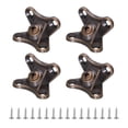 thumbnail image 1 of Unique Bargains 4Pack Removable Corner Brace, Metal Butterfly L Brackets Right Angle Support with Screws (Red Bronze), 1 of 6