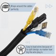 thumbnail image 3 of Bates 1/2 inch 10ft Long Cable Management Sleeve - Split Sleeve Wire Wrap, Secure Cord Protection, 3 of 6
