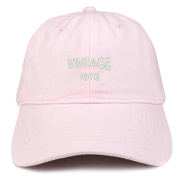 Trendy Apparel Shop Small Vintage 1976 Embroidered 42nd Birthday Adjustable Cotton Cap