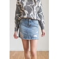 thumbnail image 4 of Ragstock Medium Wash Distressed Denim Skirt, 4 of 4