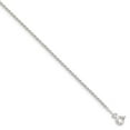 thumbnail image 3 of Sterling Silver 1.3mm Solid Rope Chain Anklet Size 9, 3 of 6