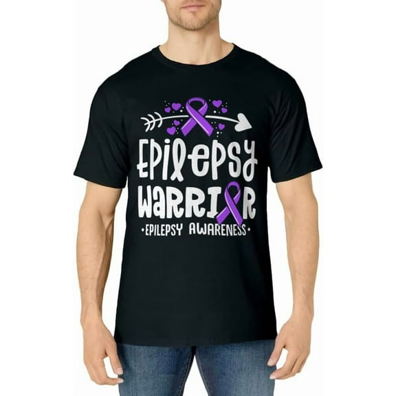 Epilepsy Warrior Ribbon Purple Epilepsy Awareness Support T-Shirt