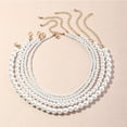Vintage Style Simple 6MM Pearl Chain Choker Necklace For Women Wedding