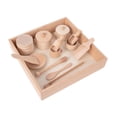 thumbnail image 3 of Contenedor sensorial de madera para niños, juguetes sensoriales Montessori, trabajo de transferencia interactivo con caja de madera, 14 Uds., 3 of 9