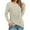 Beige, variant on Women's Twist Knot Front Tunic Tops Long Sleeve Crew Neck T Shirts Casual Loose Blouses(Beige,L)