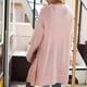thumbnail image 4 of Mujeres cardigan Suéteres moda casual Otoño Invierno conmuting Loose color puro frente abierto chunky suéter de punto rosa S, 4 of 6