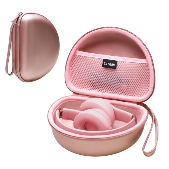 Estuche LTGEM Compatible con Audífonos Bluetooth On-Ear Beats Solo 4 / Studio Pro / Studio 3 / Solo 3, Oro Rosa (Solo Estuche)