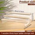 thumbnail image 3 of MesaSe Acrylic Display Risers 4 Tier Perfume Organizer Stand Wood Tiered Display Shelf Cupcake Stand Holder Large Shelf Risers for Figures Dessert Shelves for Party Riser Stand for Decora, 3 of 10