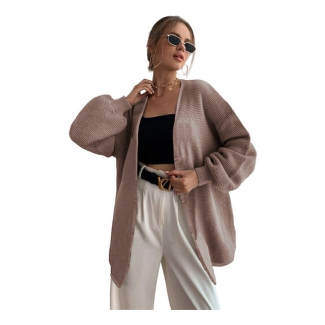 Cardigan Mujer Largo Ensamble Dama Maxi Sueter Botón Bolsas LOLE Cardigan