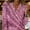 Pink, variant on ZOELNIC Women's Sparkly Sequin Blouse Long Sleeve V-Neck, Dressy Casual Loose Top