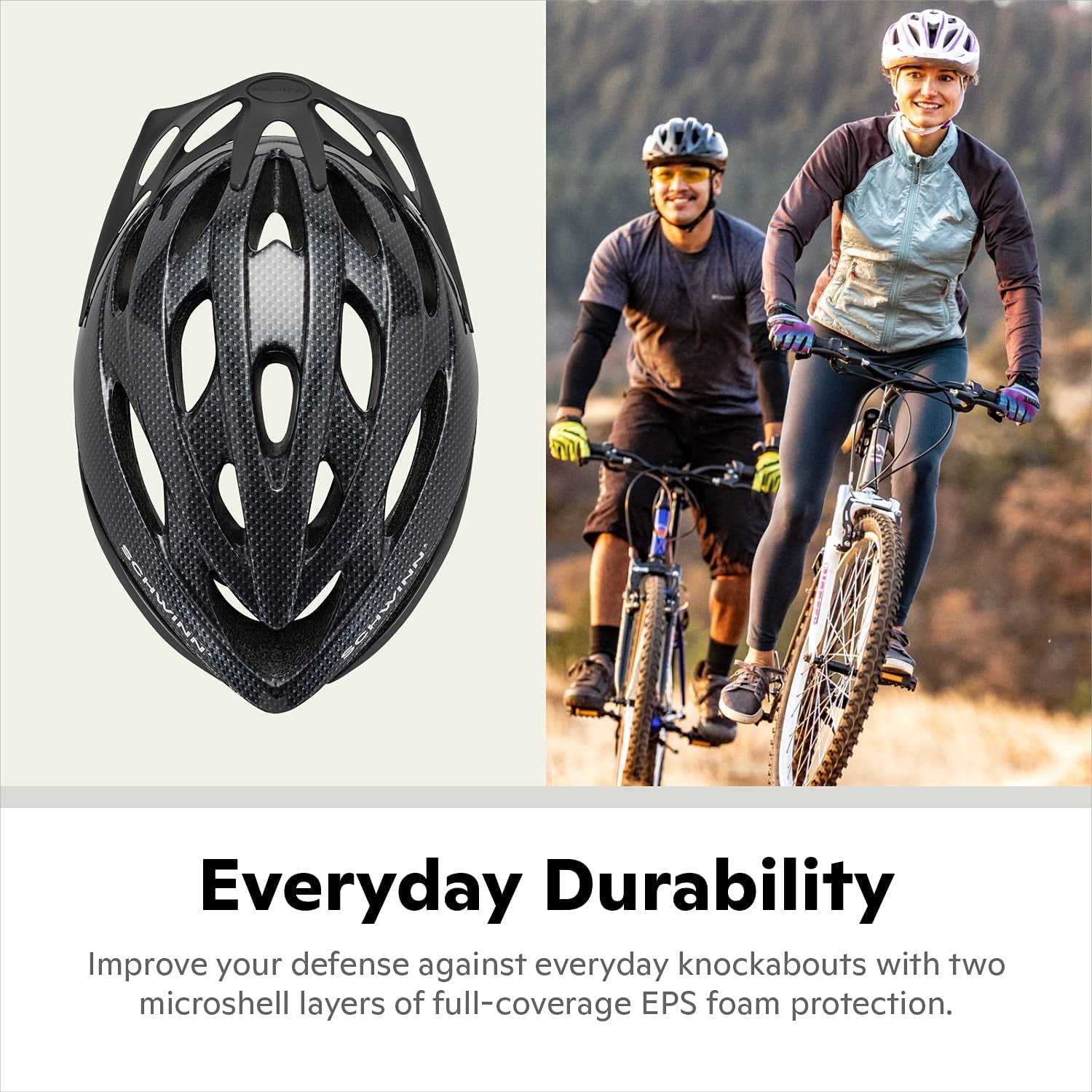 Thrasher Helmet for Adults, Size 58-62 cm for Riders Ages 14+, Microshell, Adjustable Dial & Straps, Interior Padding, Air Vents, Lighted or Unlit, Visor, Adult Bike Helmet