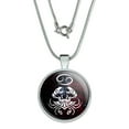 thumbnail image 1 of Cancer Crab Zodiac Sign Horoscope in Space 1" Pendant with Sterling Silver Plated Chain, 1 of 3