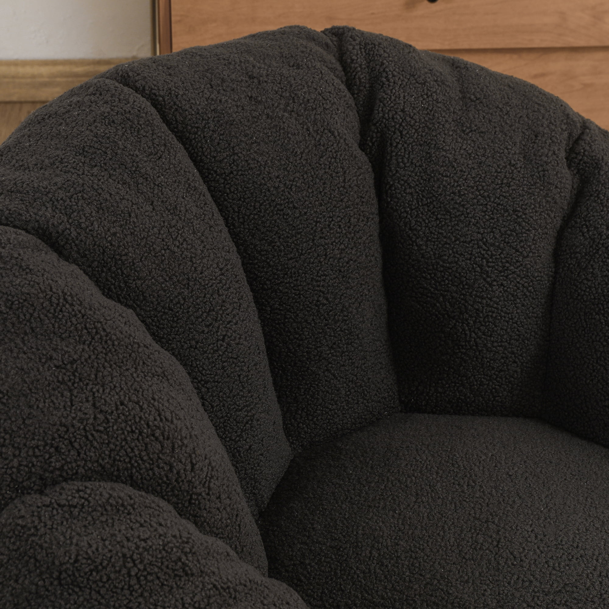 Jopath Bean Bag Chair for Adults and Kids,Oversized Bean Bag Sofa with Armrests Stuffed High-Density Foam,Lazy Sofa Floor Sofa for Living Room Bedroom,Dark Gray
