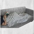thumbnail image 6 of Snail Soft Flannel Fleece Blanket, Monochromatic Multitude Repetitive Shell Insects Graphical Abstract Drawings, Cozy Plush for Indoor and Outdoor Use, 50" x 60", White Charcoal Grey, by Ambesonne, 6 of 6