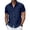Dark Blue, variant on Linen Shirts for Men Lightweight Short Sleeve Vacation Tees Blouse Button Down Dress Untuckit Shirts Beach Summer Wedding Hawaiian Outfit with Pockets Wine M