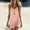 Pink, variant on Rvasteizo Women Linen Thin Strap V Neck Ruffle Hem Loose Casual Summer Cami Dress