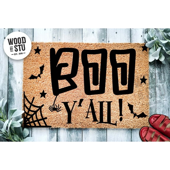 Boo Yall Halloween Door Mat | Funny Doormat | Welcome Mat | Funny Door Mat | Fall Autumn Decor Gift | Home Doormat | Custom Doormat