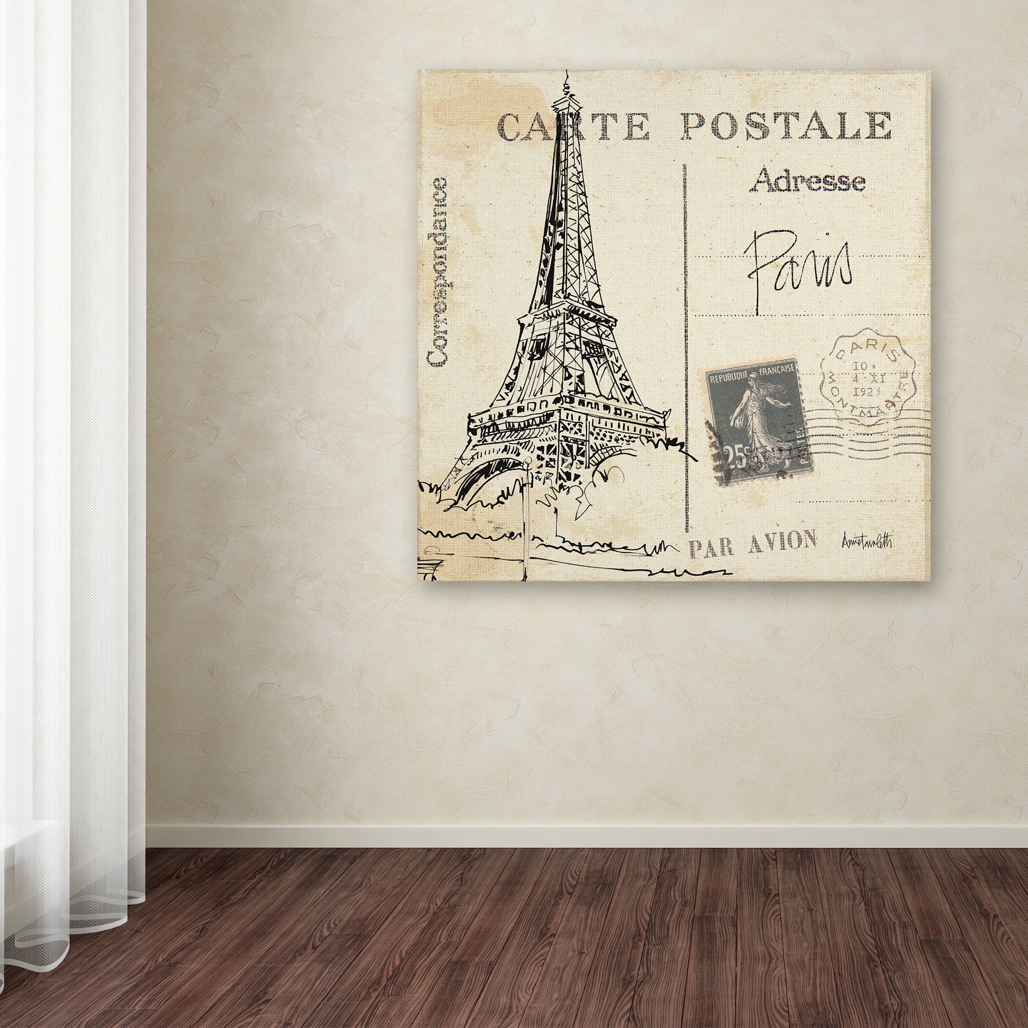 Trademark Fine Art "Postcard Sketches III" Canvas Art by Anne Tavoletti