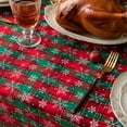 thumbnail image 3 of Lapalife Plaid Christmas Tablecloth Snowflake Scottish Check Table Cover Furniture Protector for Christmas Decoration, 1 Pc, 3 of 5
