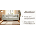 thumbnail image 6 of Newest 82.67" Cream White Velvet Chesterfield Sofa - Mid-Century Modern 3-Seater with Gold Legs for Primary Living Space​, 6 of 21