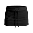thumbnail image 4 of Tennis Lace-Up Bodycon Solid Skirt for Everyday Styling Summer Streetwear with High Waist A-Line Black S, 4 of 5