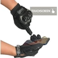 thumbnail image 4 of Guantes para pantalla táctil de motocicleta, anti-impacto, transpirables Guantes de scooter con pantalla táctil de mitad de temporada para motocicleta de automóvil, camping, guante de moto, negro ACTIVE Biensenido a ACTIVE, 4 of 5