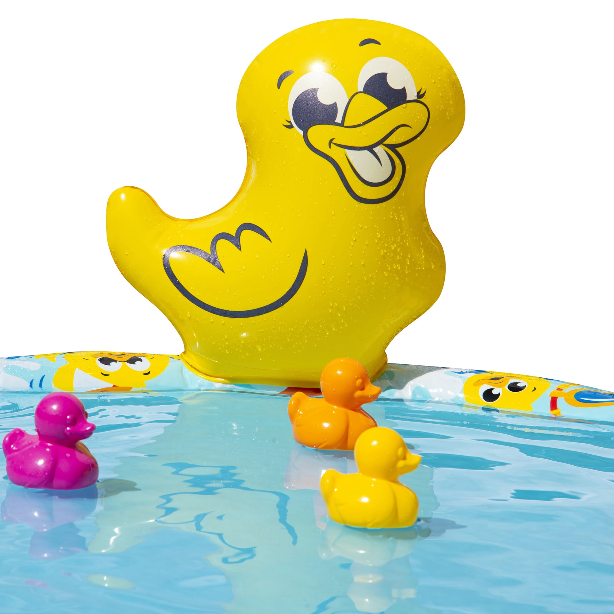Banzai Jr. Duck Duck Splash 48 in Dia Splash Mat Outdoor Summer Water Play for Babies Toddlers 18 Months +
