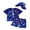 Blue, variant on BemeyourBBs Toddlers Baby Boys 3 Piece Swimsuit Infant Bathing Suit Swim Shirt Trunk Shorts Set and Sun Hat Short Sleeve Shark Swimwear Sunsuit UPF 50  Rash Guard