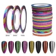 thumbnail image 2 of Guardurnaity 14 cintas multicolores para decoración de uñas para una fácil aplicación, fáciles de usar y únicas. Juegos de manicura, 2 of 6