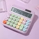 thumbnail image 2 of Calculadora mecánica VALSEEL, calculadora bonita con pantalla de 12 dígitos para uso diario y de oficina básico, calculadora estilo máquina de escribir vintage con energía solar y batería, útiles, 2 of 3