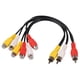 thumbnail image 4 of Nuevo 3 RCA macho a 6 RCA hembra divisor de enchufe Audio TV DVD adaptador de vídeo Cable AV rojo amarillo blanco, 4 of 5