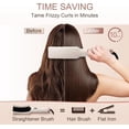 thumbnail image 2 of Hair Straightening Brush - Pro Airflow Straightener | Quickly Tames Frizz for Sleek, Straight Hair | Ceramic Anti-Scald Heating Brush | 15 Temp Settings (170–450°F) | Dual Voltage, 2 of 7