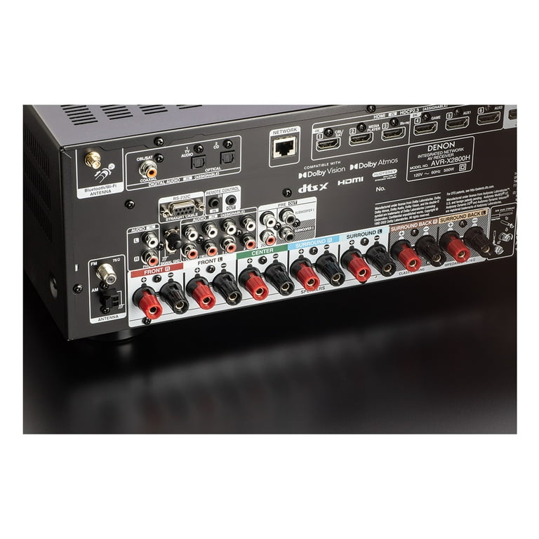 Denon AVR-X2800H Ricevitore AV 7.2 Canali - Dolby Atmos, DTS:X, 8K HDMI, Bluetooth, WLAN, HEOS, Compatibile Alexa