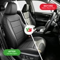 thumbnail image 5 of Fit for Mazda CX-30 2020-2026 Car Seat Covers,Full Set Faux Leather Seat Covers,Stretch Fit,Non-Slip,Breathable,Airbag Compatible,Black,2 Row 5 Seats, 5 of 11