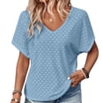 thumbnail image 4 of NJGRAE Womens Tops Summer Plus Size Tunic T-Shirts Women Short Sleeve Shirt Tunic V Neck T Shirt Summer Casual Lightweight Mesh Top Short Sleeve Graphic Tees Women Xl, 4 of 5