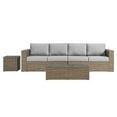 thumbnail image 3 of Modway Convene 4-Piece Outdoor Patio Furniture Set in Cappuccino Gray, 3 of 10