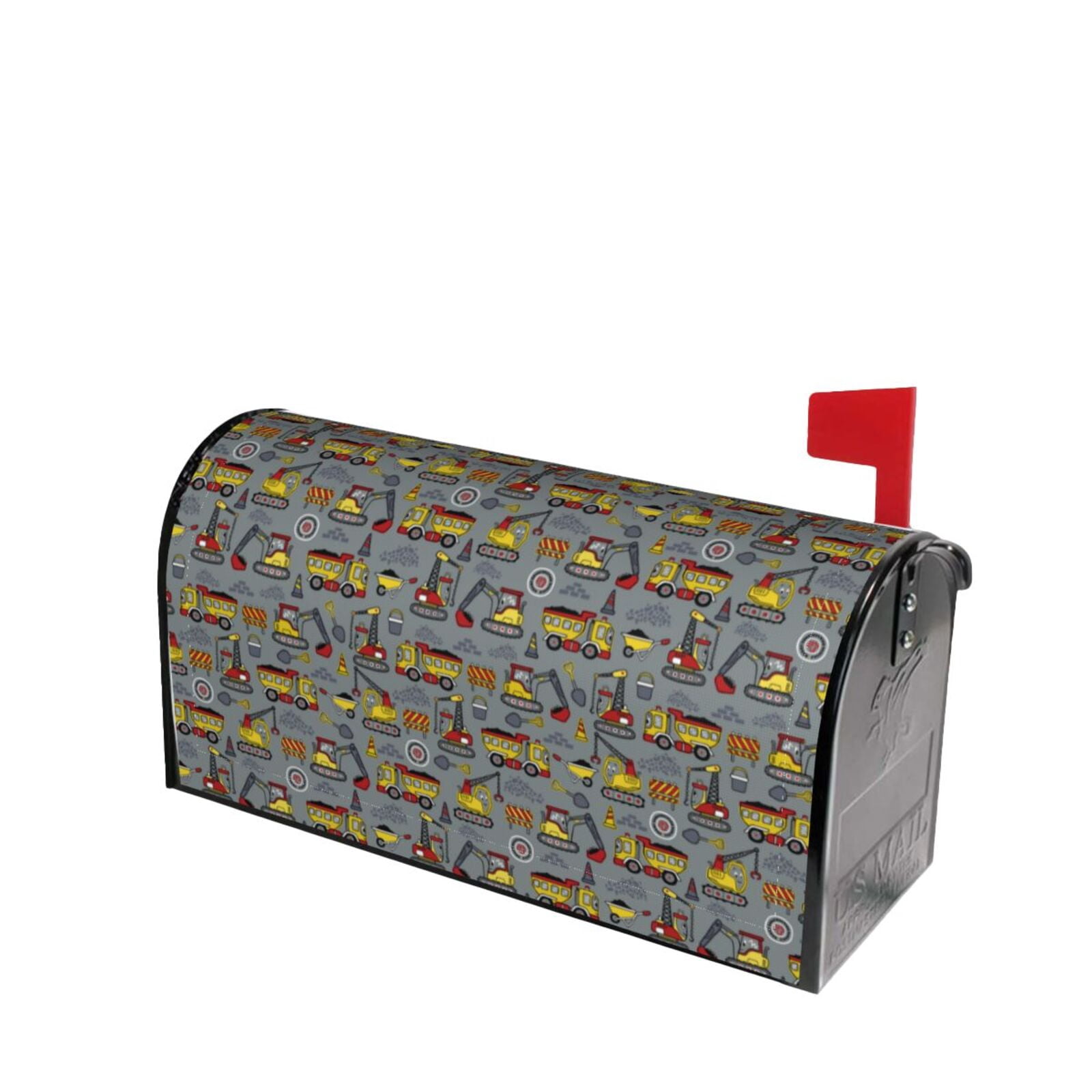 Xecao Modern Excavator for Mailbox Cover with Magnetic Strips, Waterproof and Sunscreen, Adds a Decorative Touch to Your Garden Yard.
