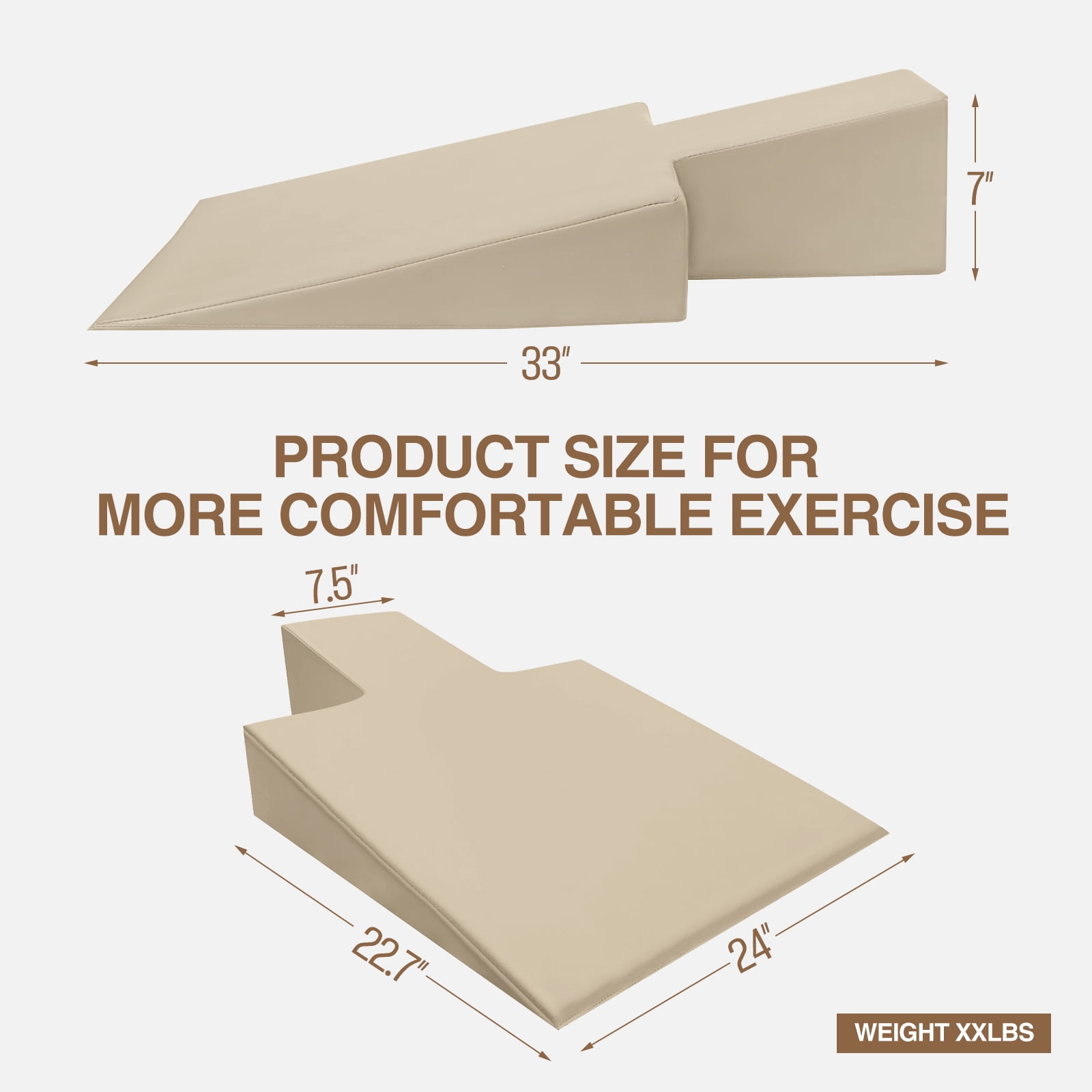 LeisureKing Large Upholstered Pilates Wedge for Pilates Reformer, Exercise Equipment for Pilates Reformer Machine, Workout Pad for Floor Exercises, Ideal for Home Pilates and Studio Use