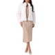 thumbnail image 2 of CHAQUETA CORTA DE FELPA PARA MUJERES CHIC 2024 CON MANGAS LARGAS DE PIEL SINTÉTICA Y BOLSILLOS, ABRIGO CÁLIDO DE INVIERNO M BLANCO, 2 of 5
