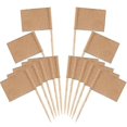 thumbnail image 1 of 200 Pack Blank Toothpick Flags Kraft Paper Flag Picks Cheese Markers For Cupcake, Food, Fruit, Part Hy, 1 of 4