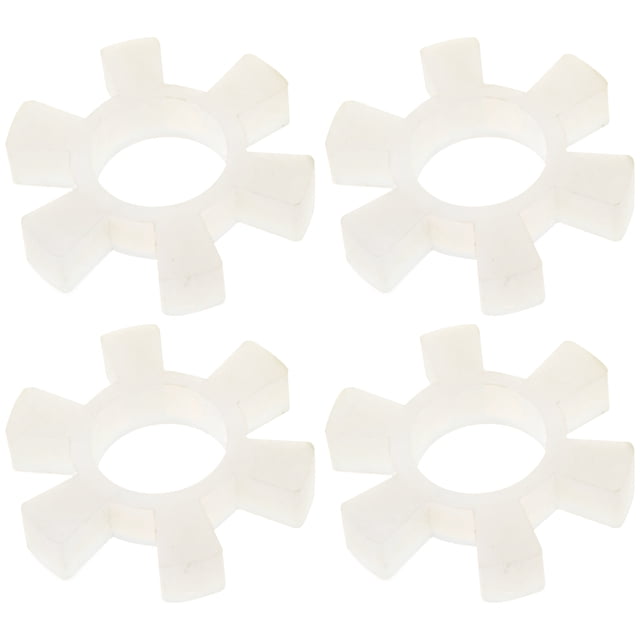 Mobutofu 4Pcs Flexible Jaw Coupling Connector White Coupling Component Industrial Use