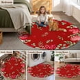 thumbnail image 5 of Valentine's Day Love Heart Round Area Rug 3.3Ft Washable Circle Rugs for Dining Room Table, Eucalyptus Red Love Heart Non-Slip Carpet Floor Mats Indoor Outdoor Carpet Runner Aesthetic Home Decor, 5 of 8