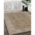 thumbnail image 3 of Ahgly Company Machine Washable Indoor Square Industrial Modern Dark Almond Brown Area Rugs, 7' Square, 3 of 7