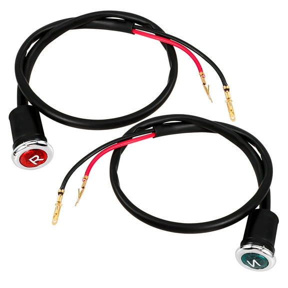 MLINS Motorcycle Gear Indicator Neutral Reverse Light Pair for Easy Installation Red Rubber